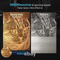 Graveur laser DIY Ray5 10W plus long, coupe et grave 400 X 400mm