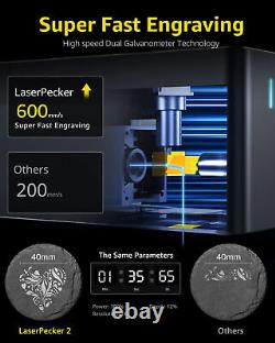 LaserPecker 2 Machine de gravure et de découpe laser portable de 60W avec rouleau