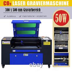 Machine À Graver Au Laser 50w Co2 Fiable + Axis Rotatif + Cw3000