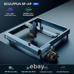 Machine de découpe et de gravure laser Sculpfun SF-A9 USB/BT/WiFi réglable 0,1/0,15mm