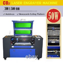 Machine de gravure et de découpe au laser CO2 50W Engraver Cutter 20x12 avec protection sécuritaire