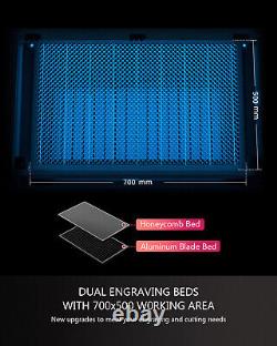 Machine de gravure et de découpe au laser CO2 Autofocus 28x20 avec amélioration + refroidisseur d'eau CW3000