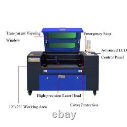 Machine de gravure et de découpe laser Co2 50W 500x300MM Gravure au laser Engraver Cutter + CW3000