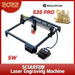 Machine de gravure et de découpe laser SCULPFUN S30 avec kit d'assistance à l'air + rouleau SCULPFUN