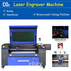 Machine de gravure laser Autofocus 80W Co2 Machine de gravure laser Découpe Ruida 20x28