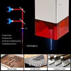 Machine de gravure laser de sortie réelle de 5,5W pour la gravure et la découpe DIY 40x40cm