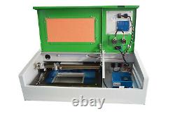 Mise À Jour 40w Co2 Usb Laser Gravure Machine Cutter Wood Working+4 Roue