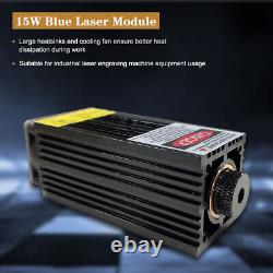 Module de gravure pour tête laser Blu-ray 15W 5A avec TTL, outil de marquage et de découpe du bois 450nm.