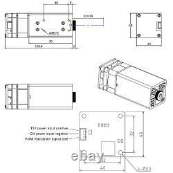 Module laser 450nm 80W PWM/TTL tête laser pour machine de gravure CNC 3018 Pro