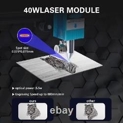 Module laser LUNYEE 40W avec assistance d'air pour machine de gravure et de découpe CNC 3018pro DIY