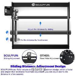 Rouleau rotatif laser SCULPFUN à 360° pour machine de gravure et de découpe - pièces pour axe Y NOUVEAU