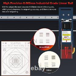 Sculpfun S30 Pro Graveur Laser Gravure Bricolage Machine Cutter 410x400mm Uk U8s3