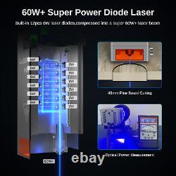 Tête de coupe laser K60 LASER TREE 60W à haute puissance pour machine de gravure laser DIY