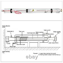 Tube Laser Co2 Vevor 60w 1000mm Pour Machine De Marquage À Gravure Laser