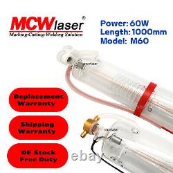 Tube laser CO2 de 60W MCWlaser de 1000mm 100cm pour la gravure et la découpe