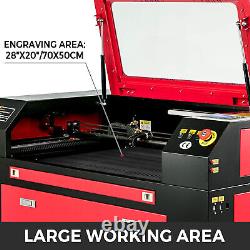 Vevor 80w Co2 Laser Graveur Machine De Gravure 70x50cm Cutter Avec Roues Usb Port